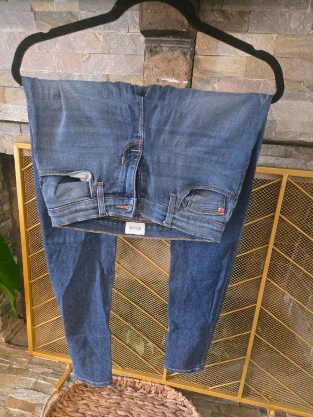 Hudson Natalie Midrise Super Skinny Distressed Jeans Sz 26